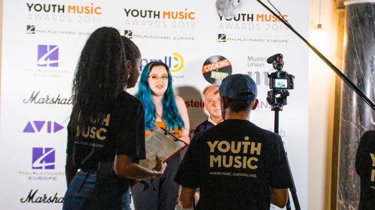 Young freelancers working at Youth Music Awards