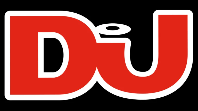 Dj mag logo in red