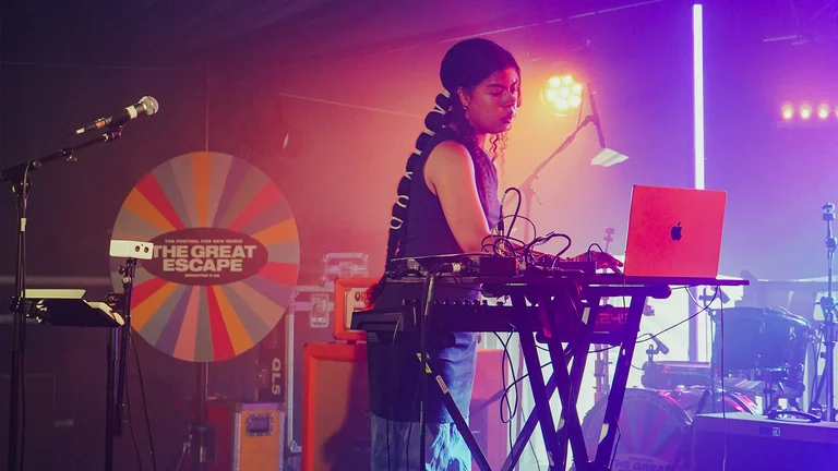 afromerm performs on stage at the great escape