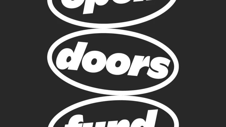 Open doors fund with black background 