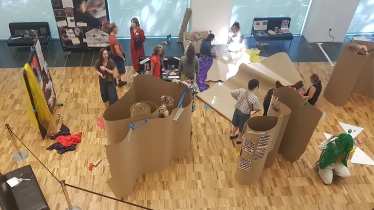 image of a hall being set up for the early years session
