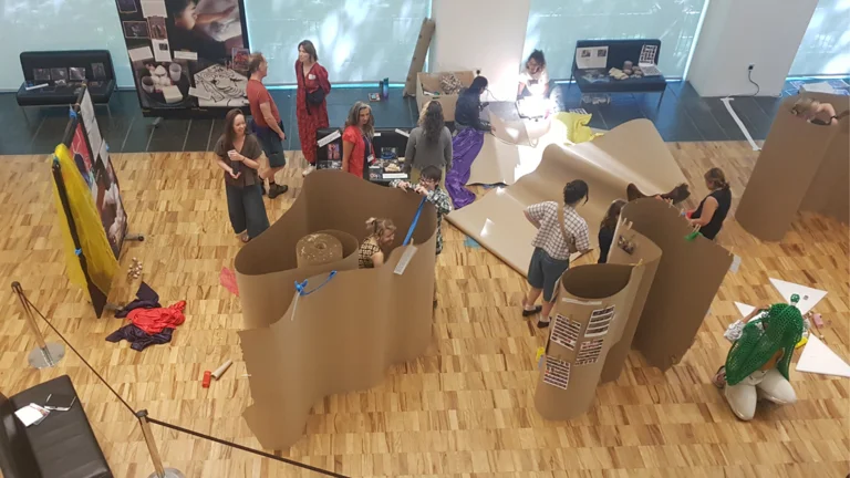 image of a hall being set up for the early years session