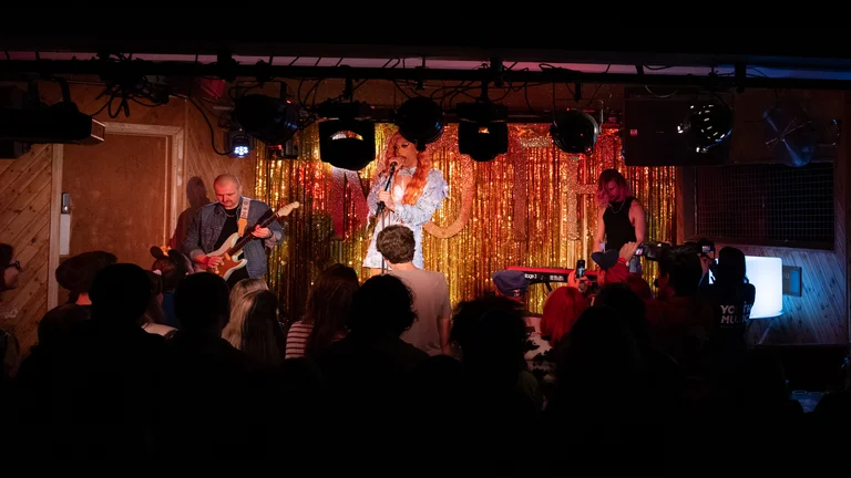 Tia Kofi performs with her band at Moth Club