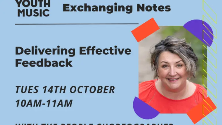 Graphic - has a headshot of Rachel, and says 'Delivering Effective Feedback'