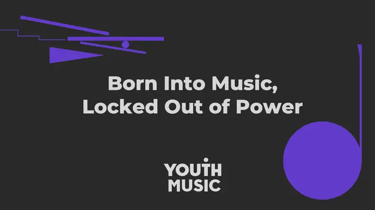 born into music, locked out of power logo