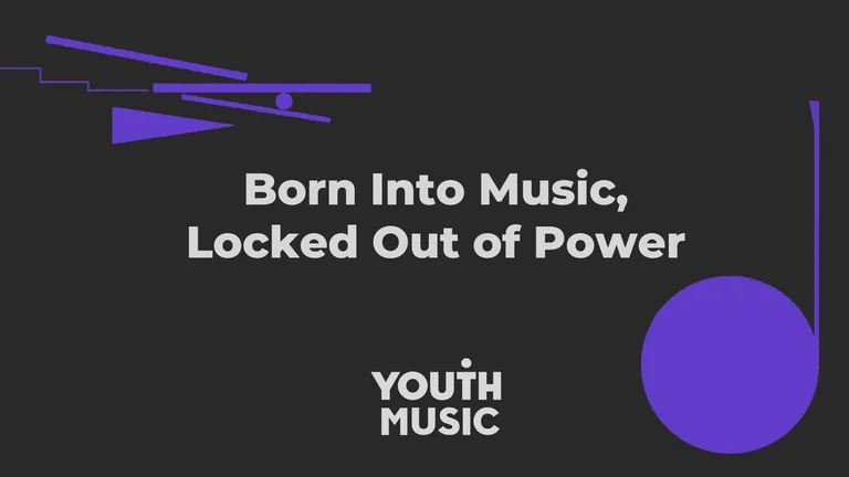 born into music, locked out of power logo