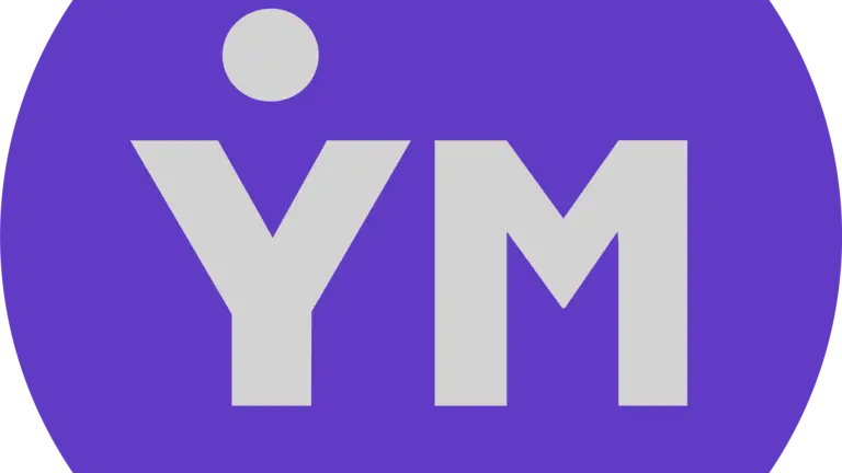 Youth Music logo - purple circular background with a grey 'YM'