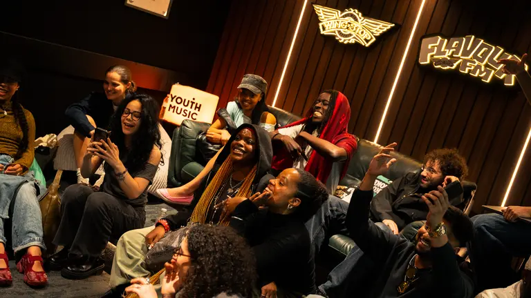 young artists in Wingstop Flavour FM studio