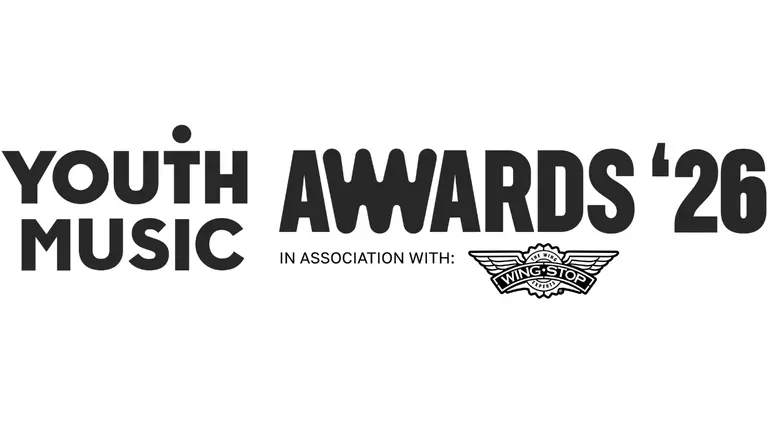 Youth Music Awards '26 branding black and white