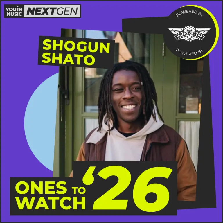 Shogun Shato headshot with Ones To Watch 2026 purple branding