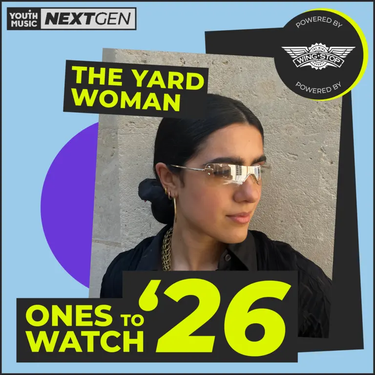 The Yard Woman headshot with Ones To Watch branding in blue