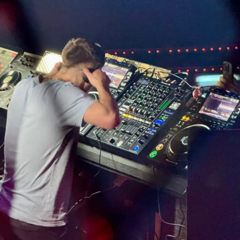 Josh Dickinson DJing
